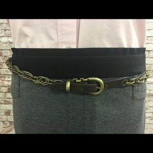 Fabio Hip Belt Boho Style Brown Leather Chain XL